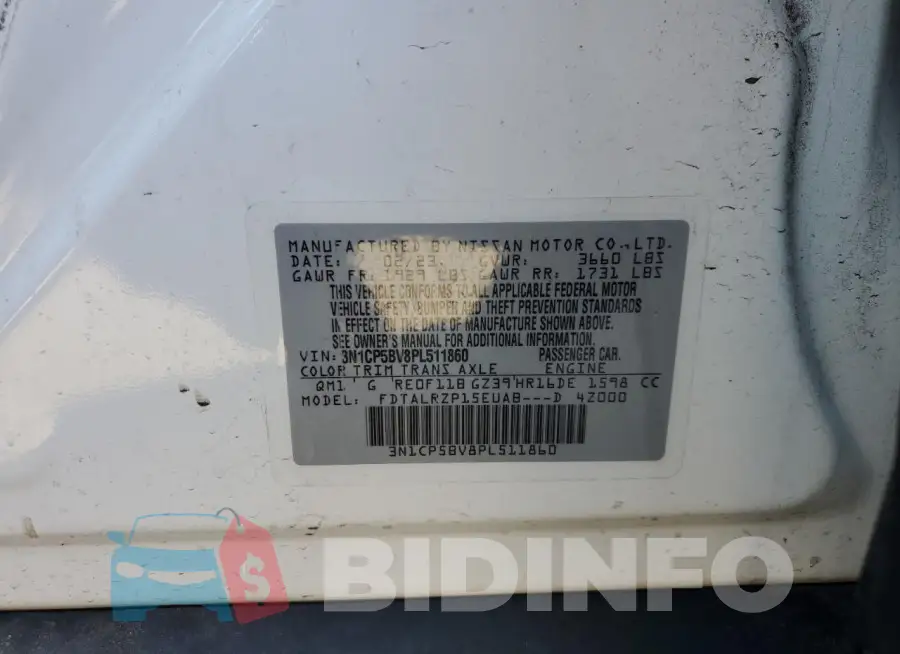 3N1CP5BV8PL511860 Photo# 12