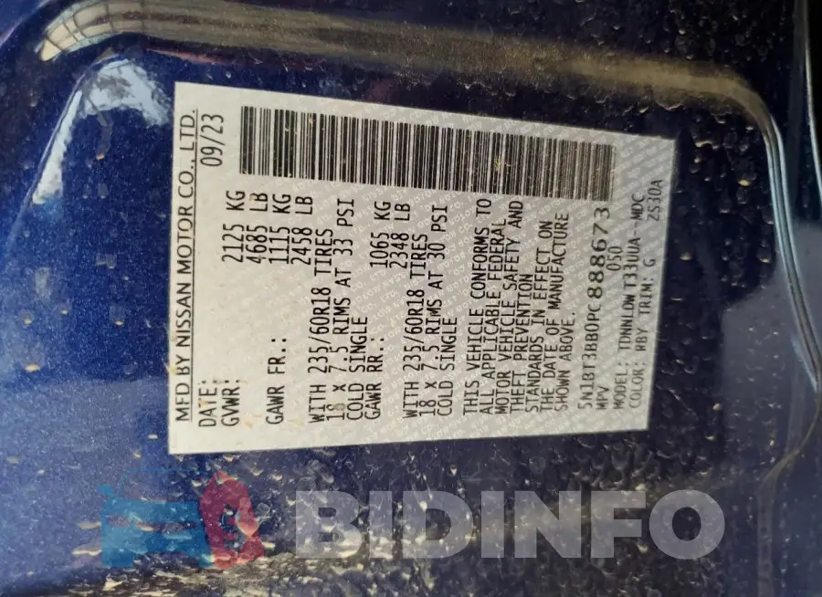 5N1BT3BB0PC888673 Photo# 12