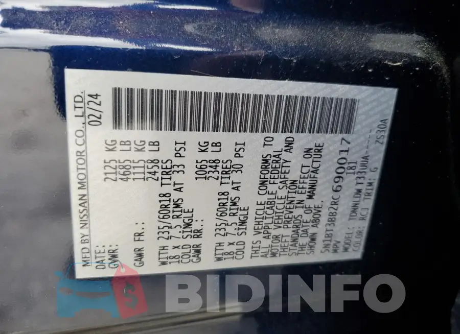 5N1BT3BB2RC690017 Photo# 14