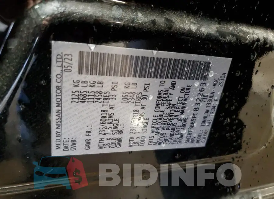 5N1BT3BB9PC832263 Photo# 12