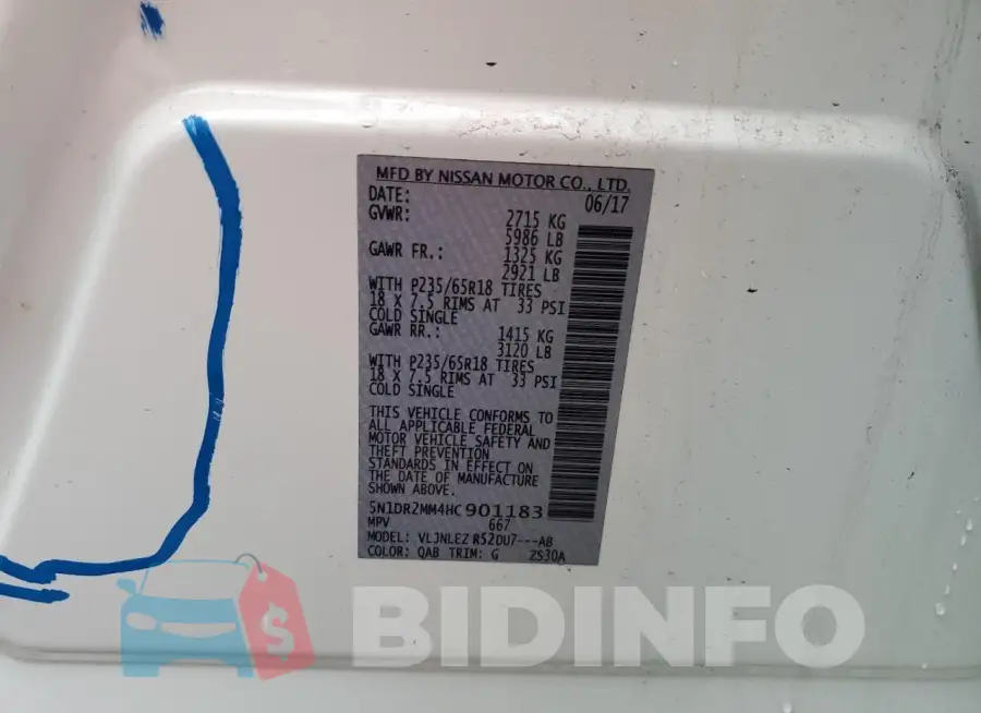 5N1DR2MM4HC901183 Photo# 12