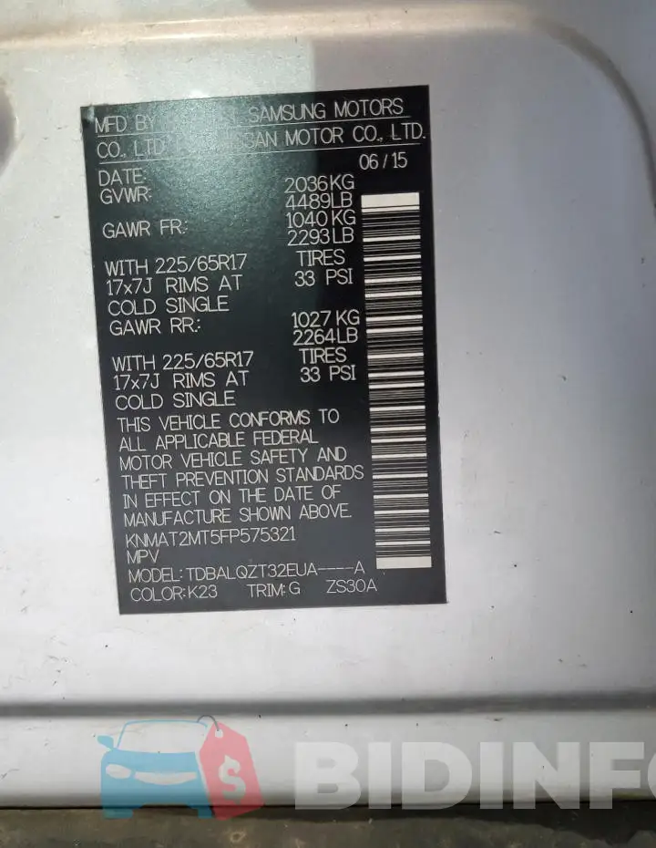 KNMAT2MT5FP575321 Photo# 12