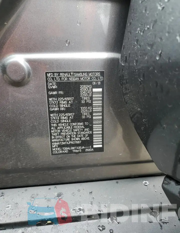 KNMAT2MTXJP607687 Photo# 14