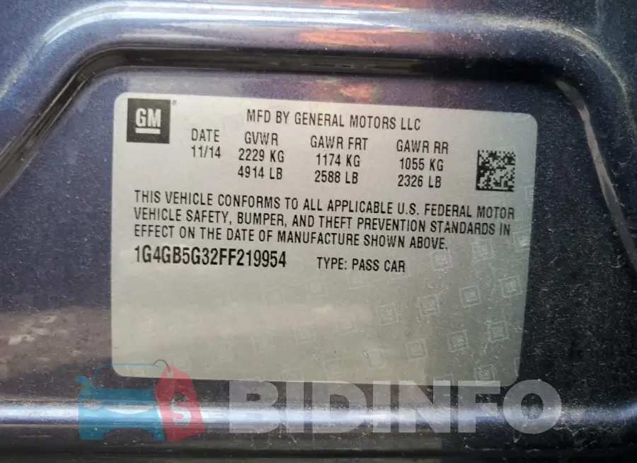 1G4GB5G32FF219954 Photo# 12