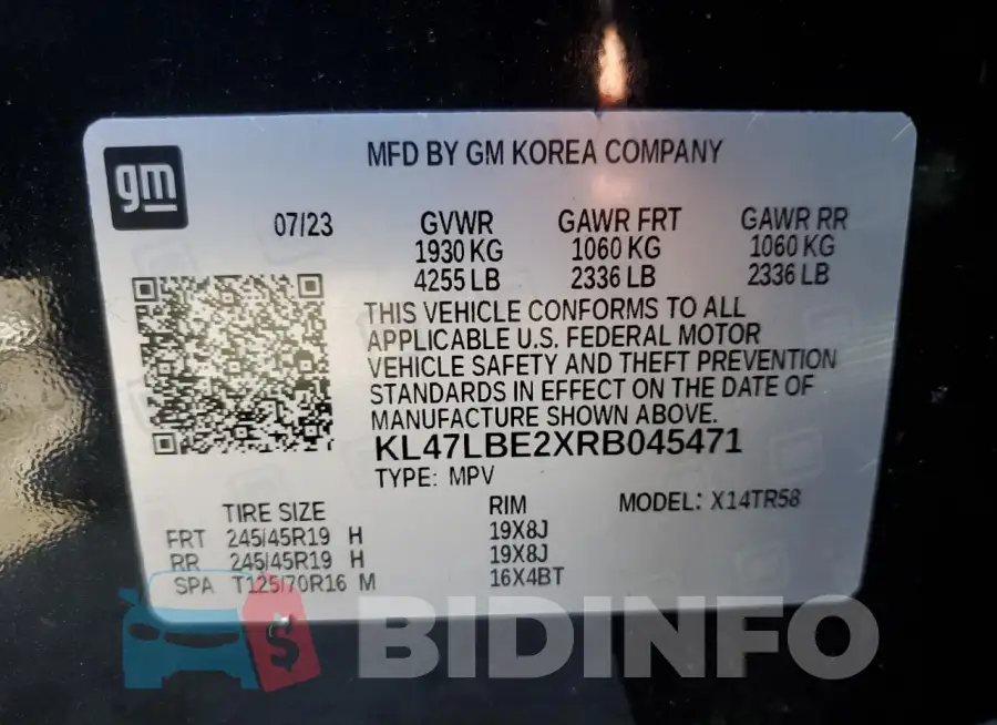 KL47LBE2XRB045471 Photo# 13