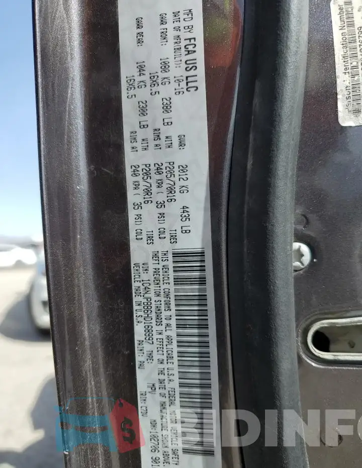 1C4NJPBB6HD168997 Photo# 13