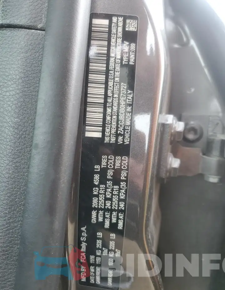 ZACCJBDB0HPE73727 Photo# 12