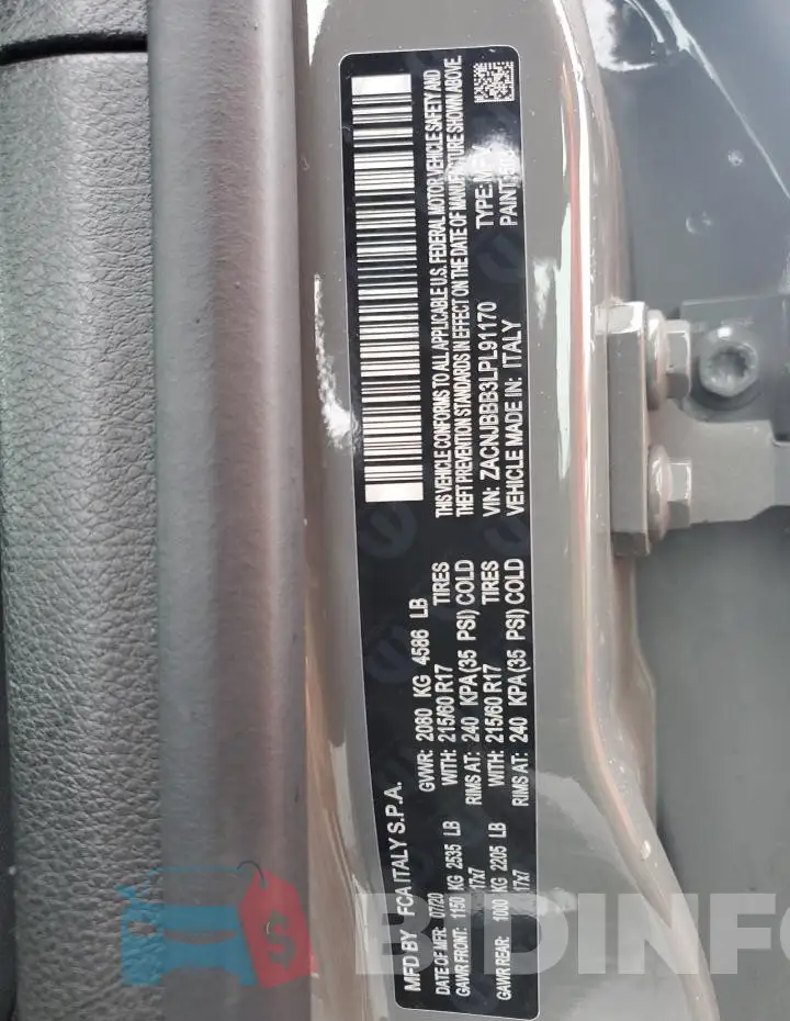 ZACNJBBB3LPL91170 Photo# 12
