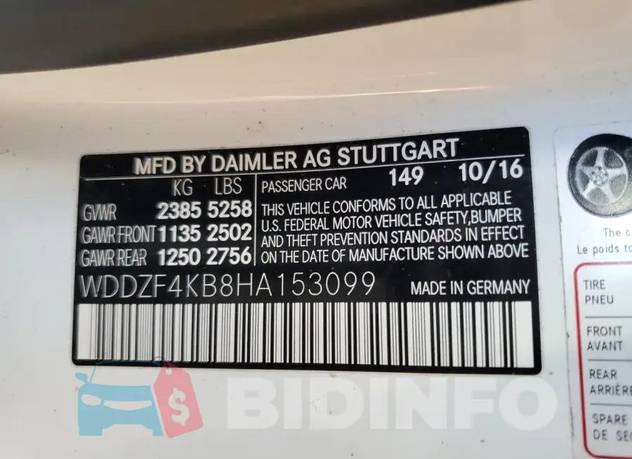 WDDZF4KB8HA153099 Photo# 12