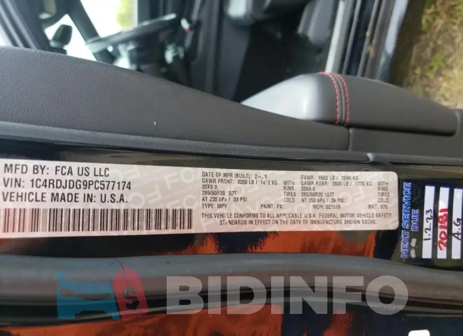 1C4RDJDG9PC577174 Photo# 13