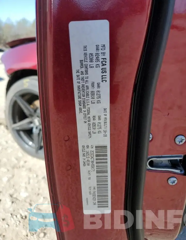 2C3CDXCT9KH550171 Photo# 12