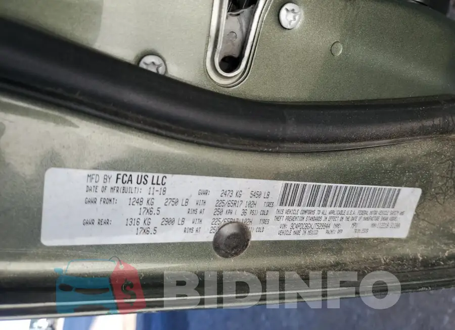 3C4PDCBGXJT529944 Photo# 13