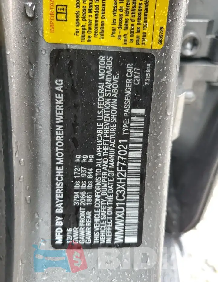 WMWXU1C3XH2F77021 Photo# 13