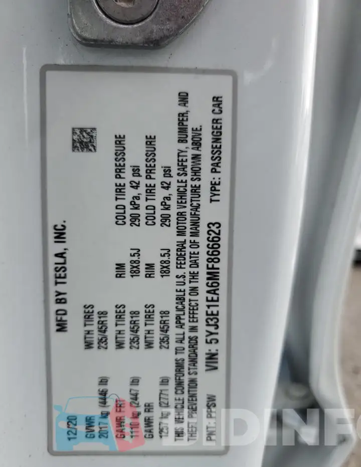 5YJ3E1EA6MF866623 Photo# 13