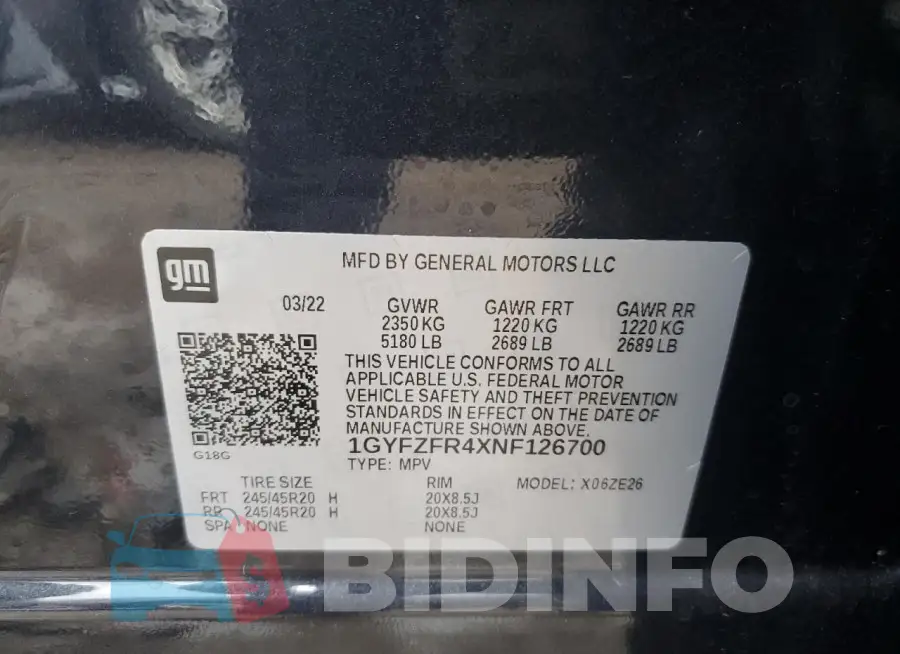 1GYFZFR4XNF126700 Photo# 13