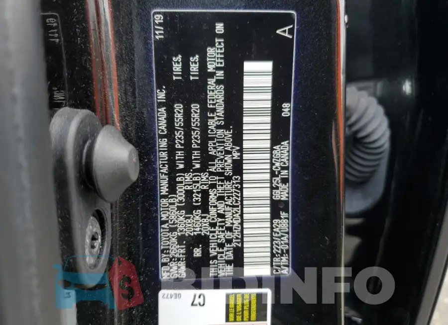2T2HZMDA2LC227313 Photo# 12