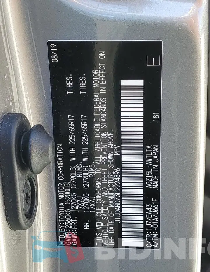 JTJDARDZ3L2224896 Photo# 12
