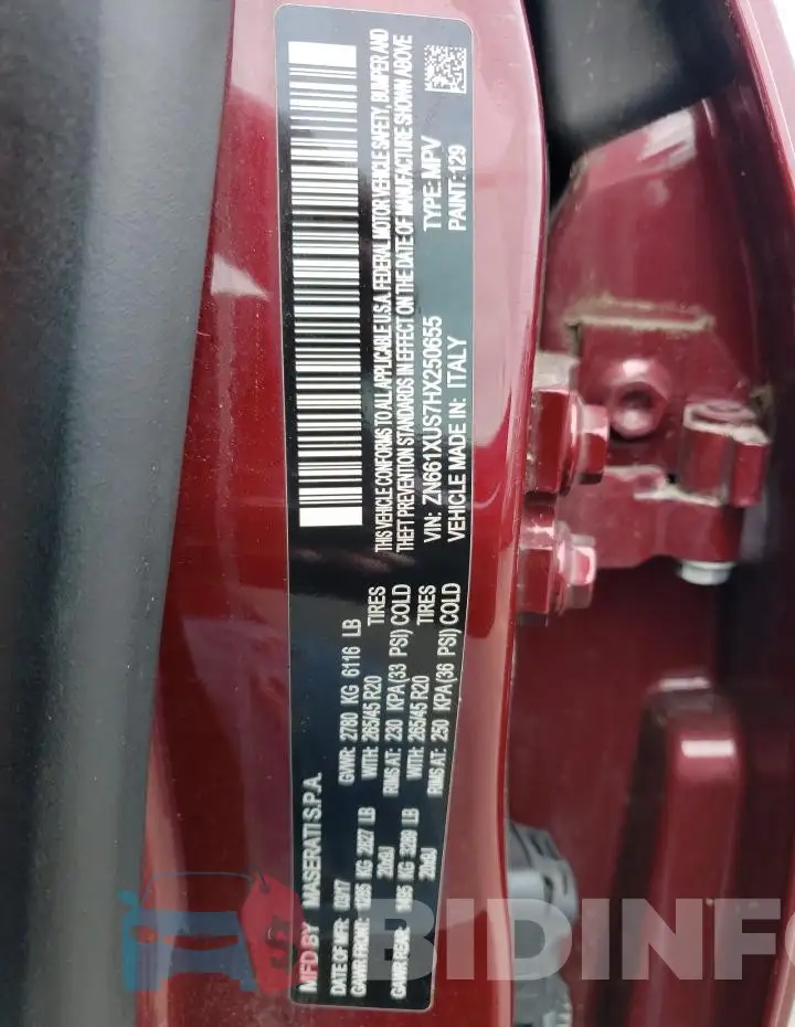 ZN661XUS7HX250655 Photo# 13