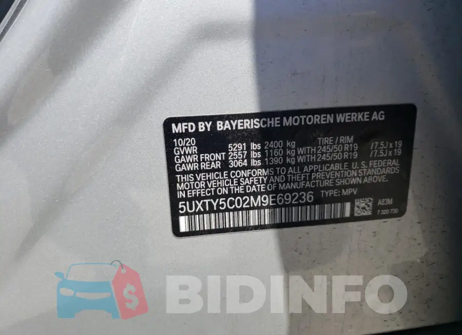 5UXTY5C02M9E69236 Photo# 12