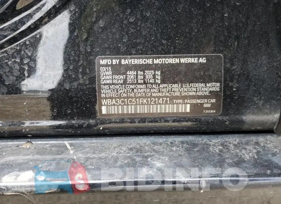 WBA3C1C51FK121471 Photo# 12