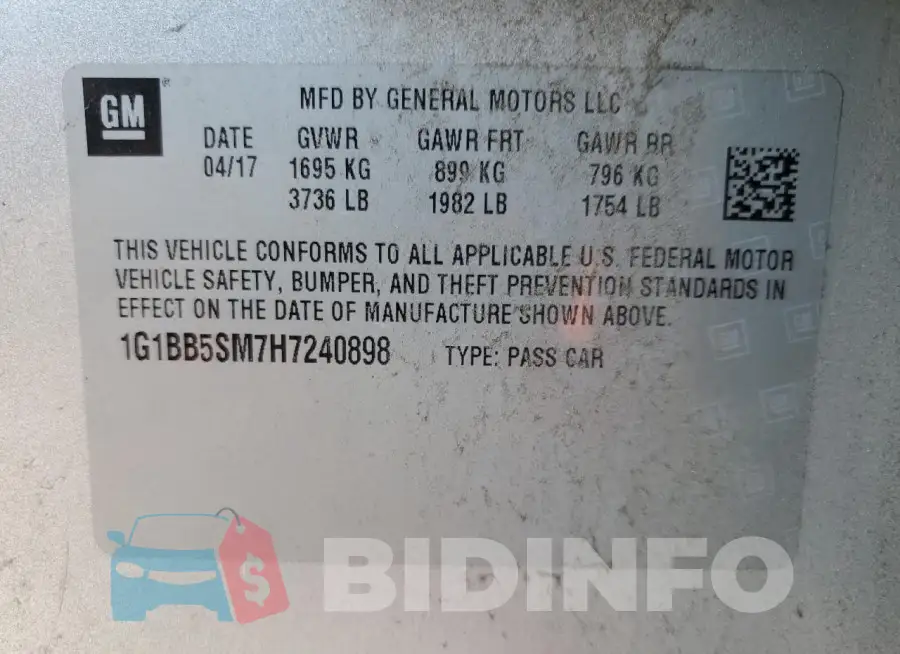 1G1BB5SM7H7240898 Photo# 12