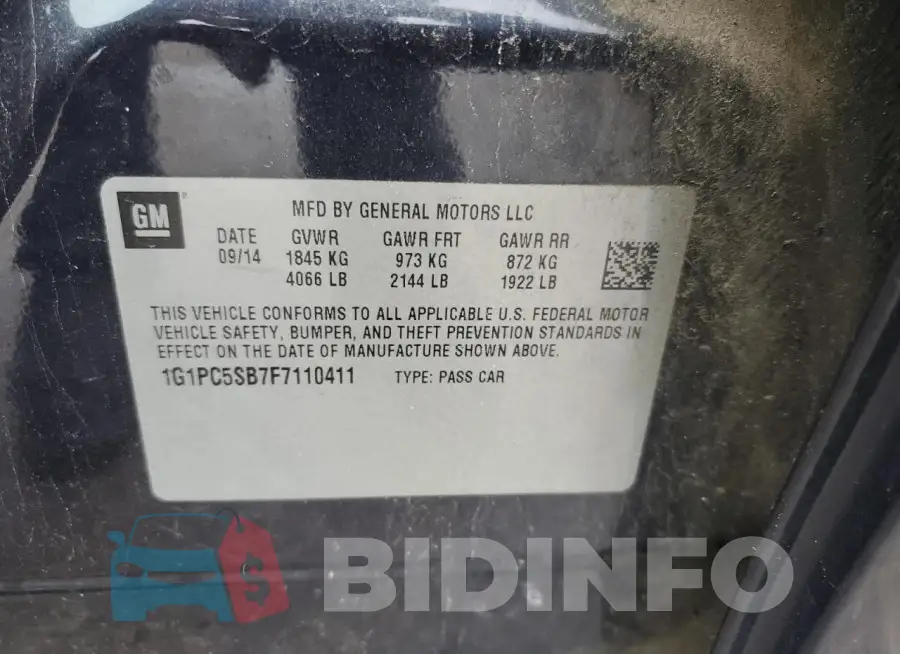 1G1PC5SB7F7110411 Photo# 13