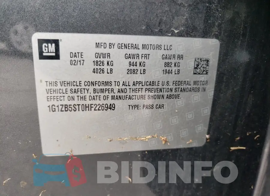 1G1ZB5ST0HF226949 Photo# 12
