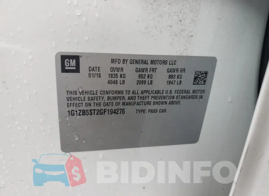 1G1ZB5ST2GF194276 Photo# 12