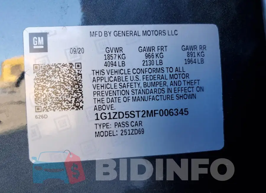 1G1ZD5ST2MF006345 Photo# 12