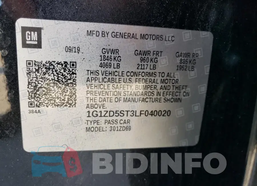 1G1ZD5ST3LF040020 Photo# 12
