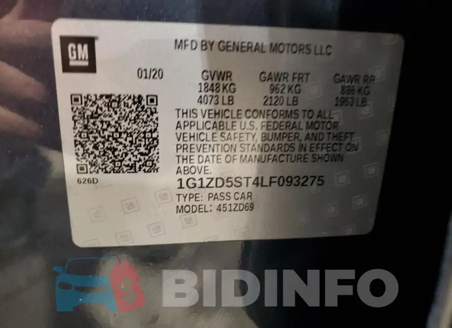 1G1ZD5ST4LF093275 Photo# 12