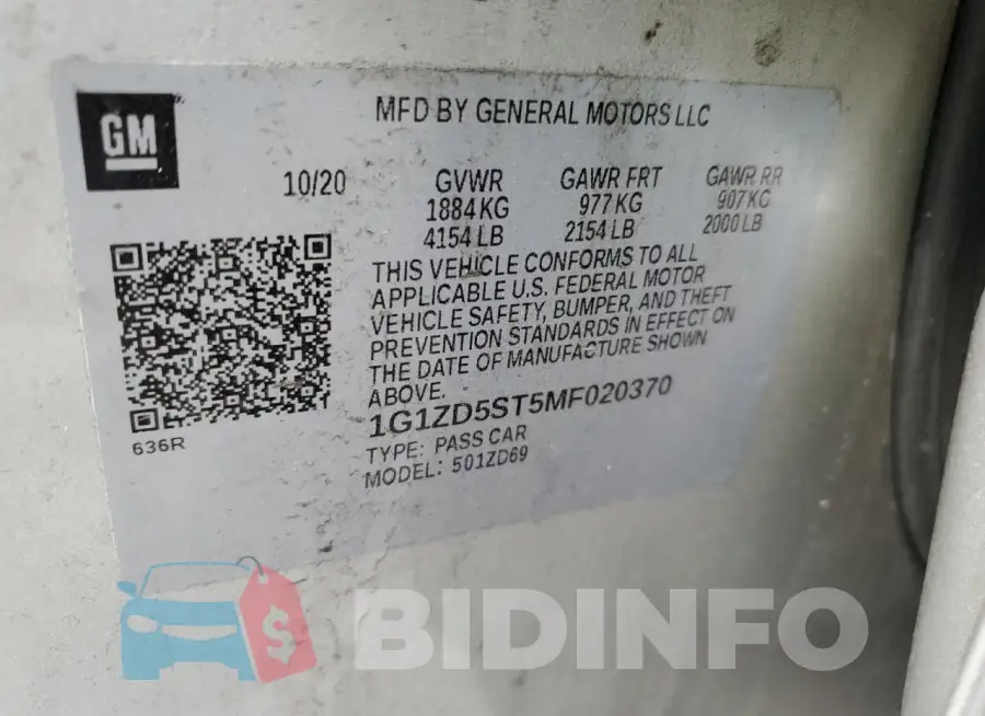 1G1ZD5ST5MF020370 Photo# 12