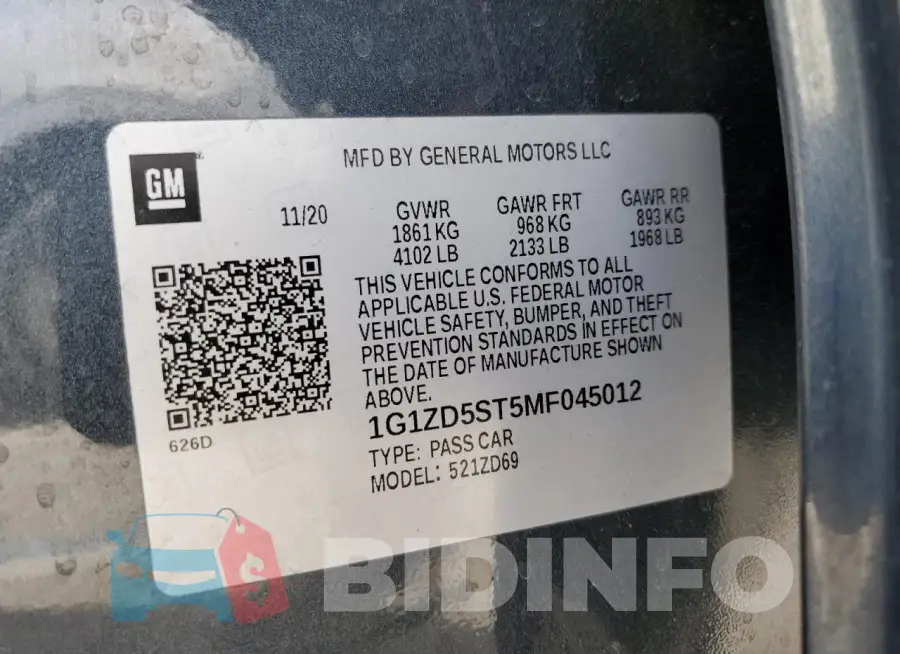 1G1ZD5ST5MF045012 Photo# 12