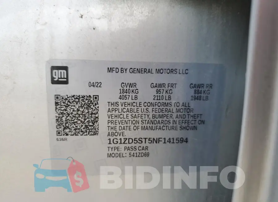1G1ZD5ST5NF141594 Photo# 12