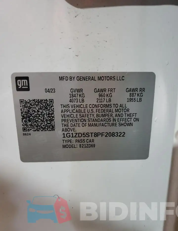 1G1ZD5ST8PF208322 Photo# 13