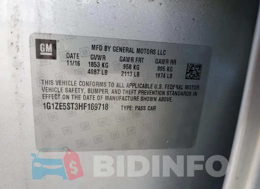 1G1ZE5ST3HF169718 Photo# 12
