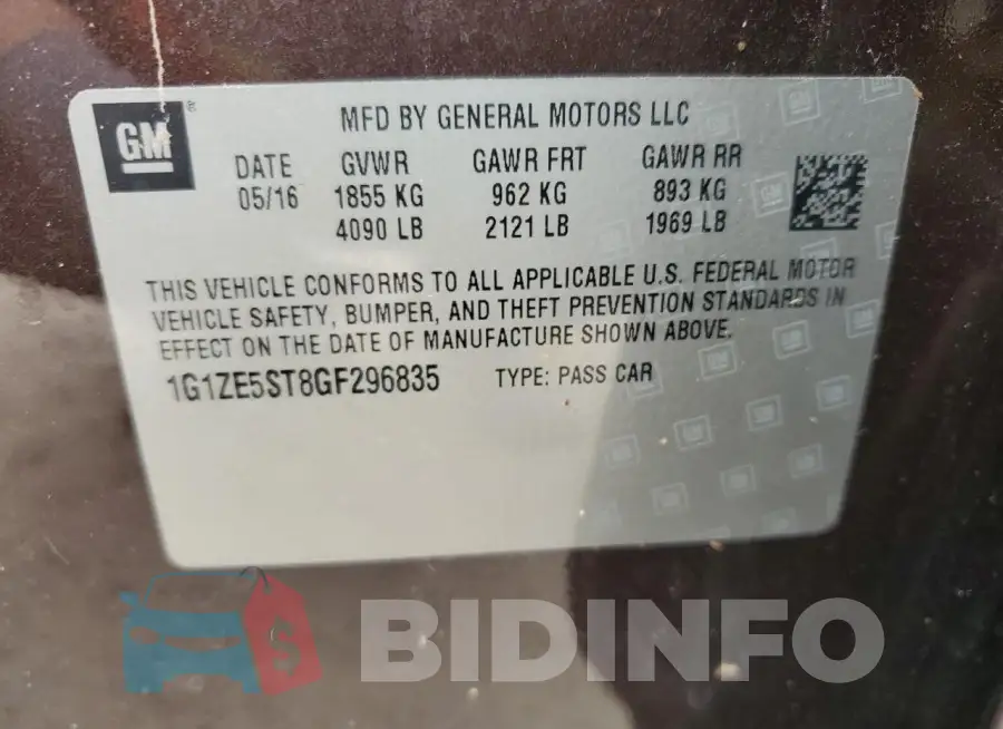 1G1ZE5ST8GF296835 Photo# 12
