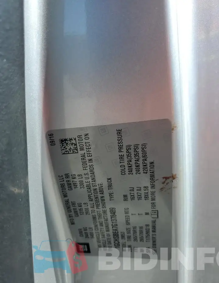 1GCHSBEA7G1378489 Photo# 12
