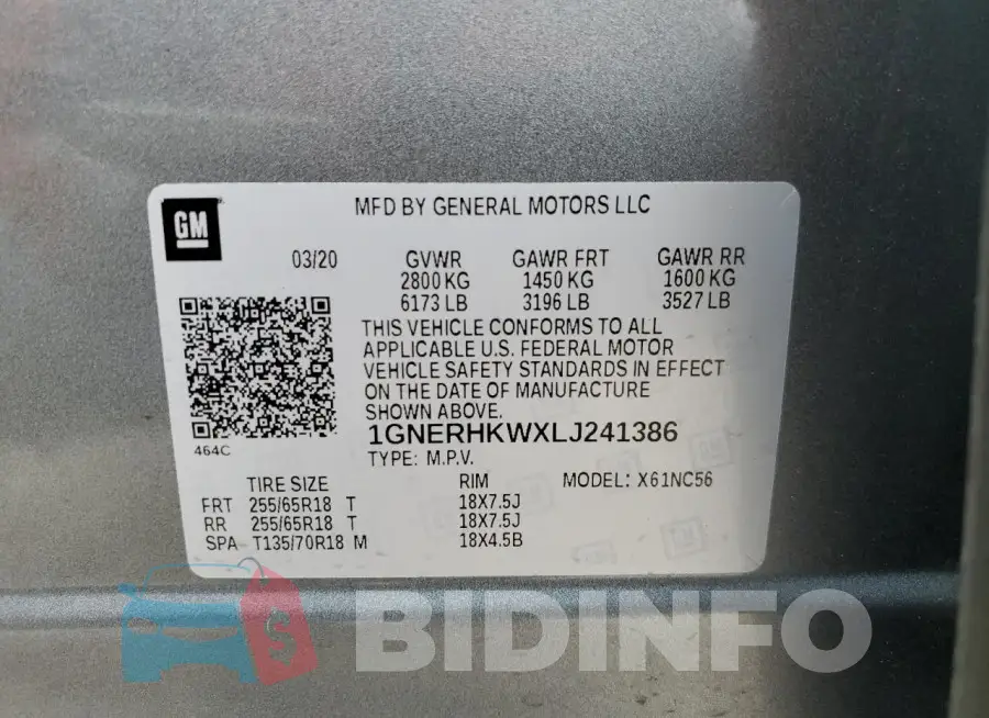 1GNERHKWXLJ241386 Photo# 13
