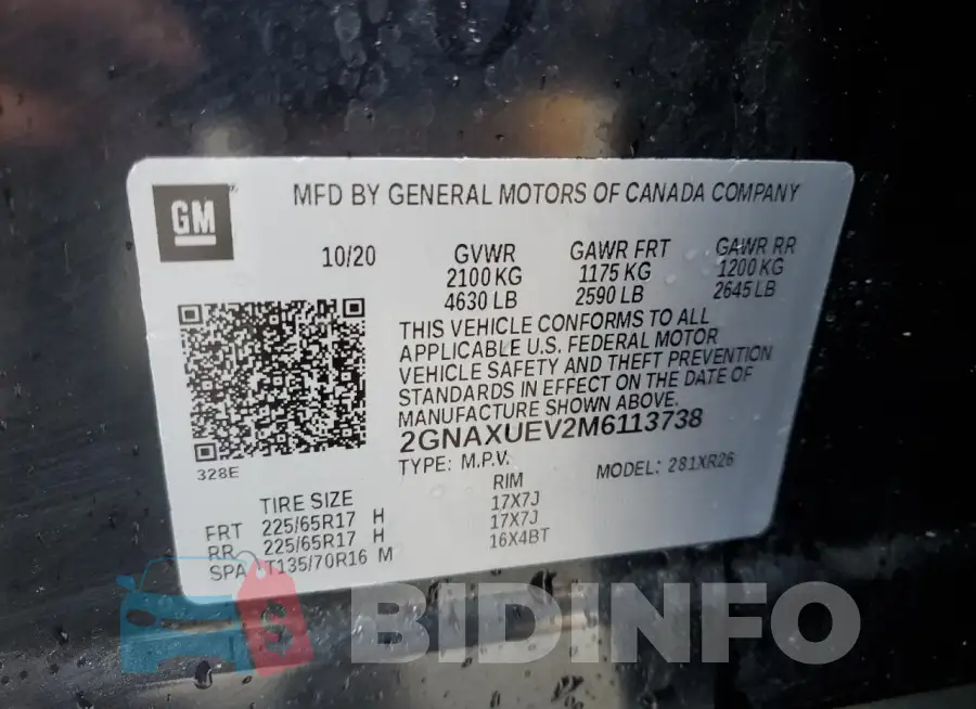 2GNAXUEV2M6113738 Photo# 12