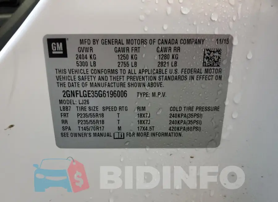 2GNFLGE35G6196006 Photo# 14