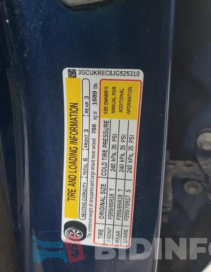 3GCUKREC8JG525310 Photo# 12