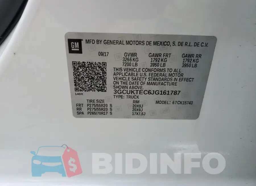 3GCUKTEC6JG161787 Photo# 13