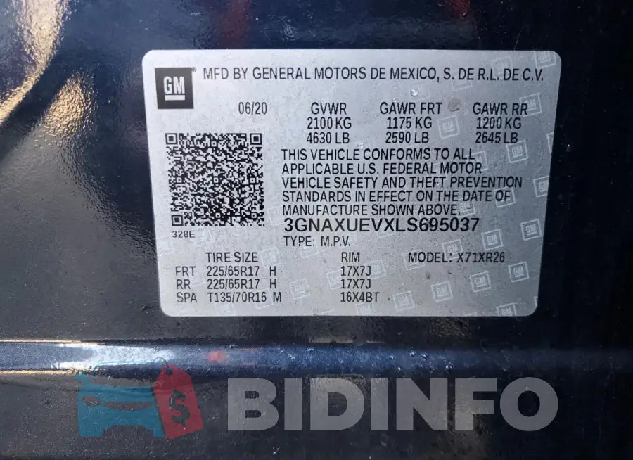 3GNAXUEVXLS695037 Photo# 12