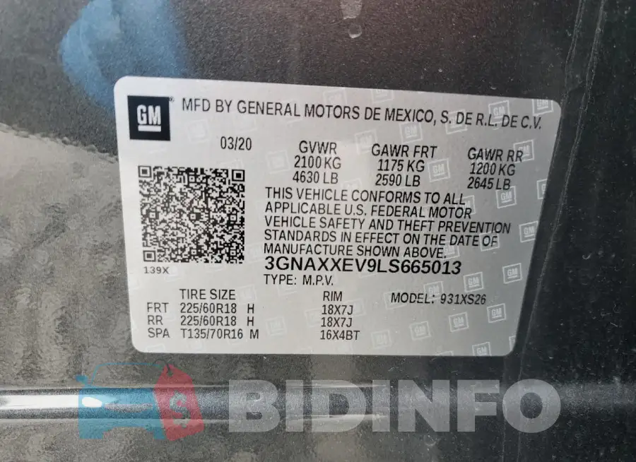 3GNAXXEV9LS665013 Photo# 14