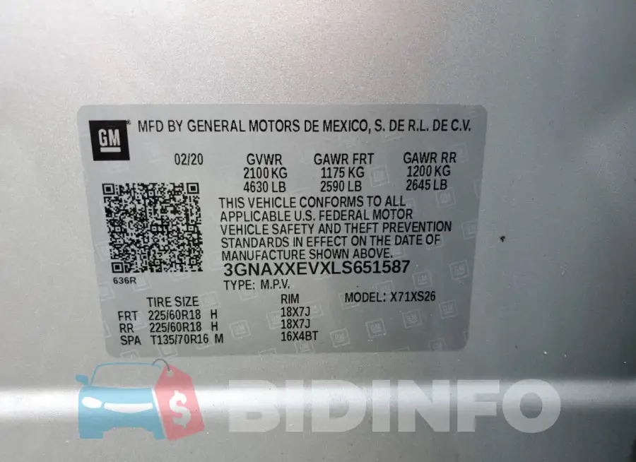 3GNAXXEVXLS651587 Photo# 14