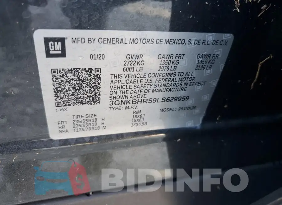 3GNKBHRS9LS629959 Photo# 14