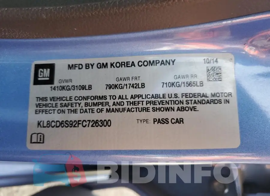 KL8CD6S92FC726300 Photo# 12