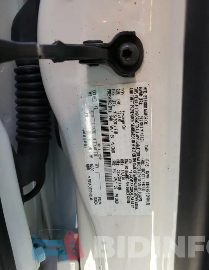 1FADP3F20GL241417 Photo# 13