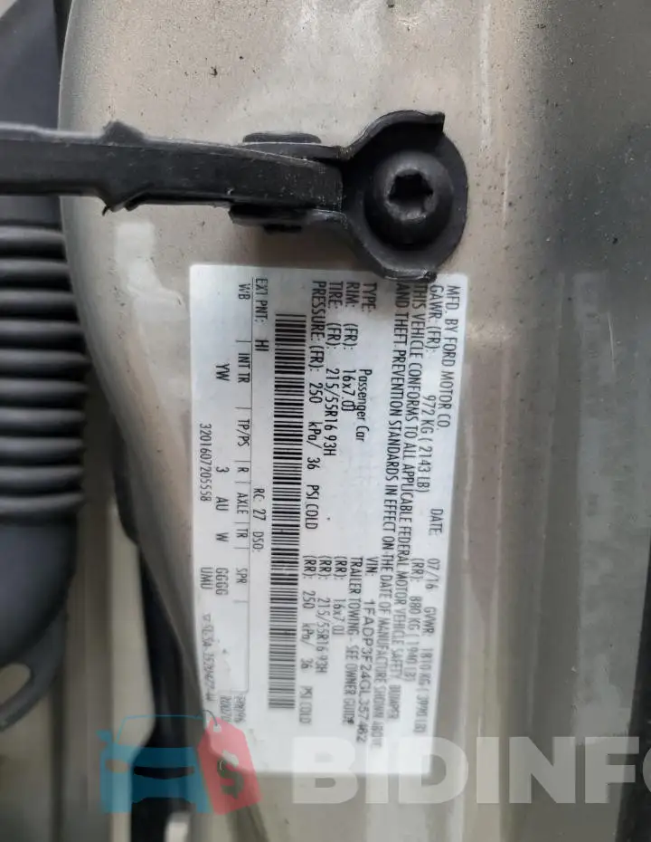 1FADP3F24GL357462 Photo# 12